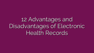 12 Advantages and Disadvantages of Electronic Health Records