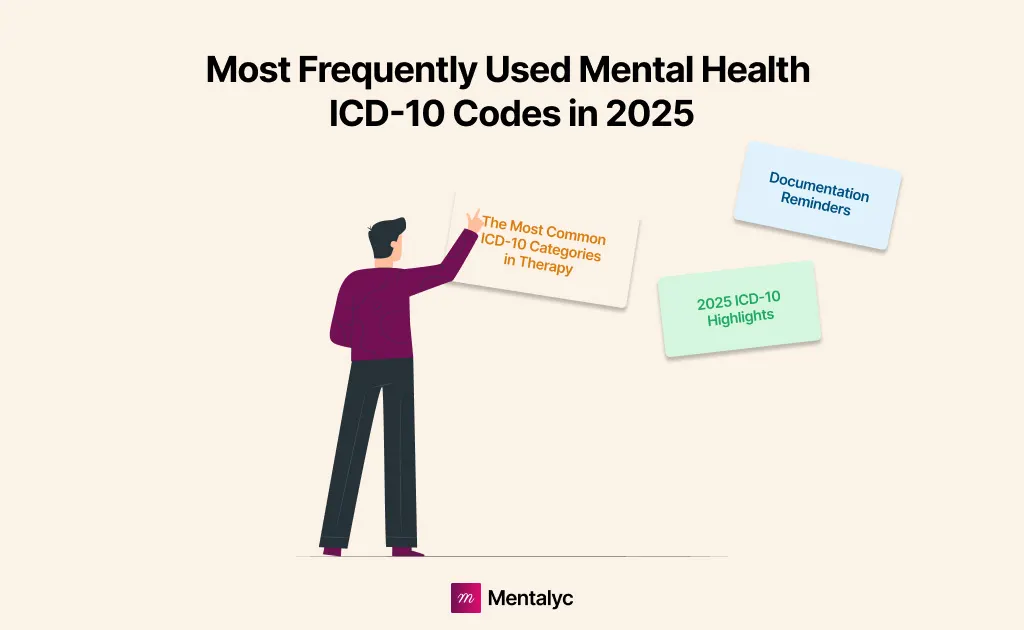 Most Frequently Used Mental Health ICD-10 Codes Used By Therapists (2025 Updated)