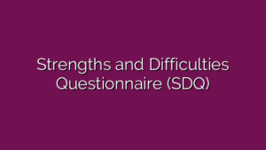Strengths and Difficulties Questionnaire (SDQ)