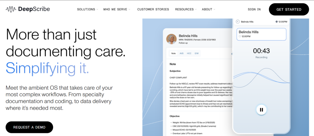 DeepScribe AI Scribe Tool