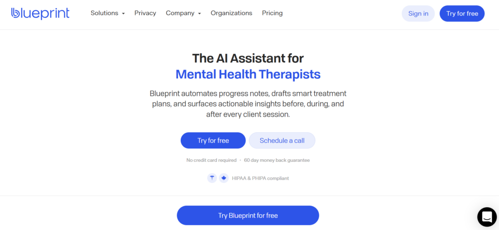 Blueprint AI Therapy Scribe