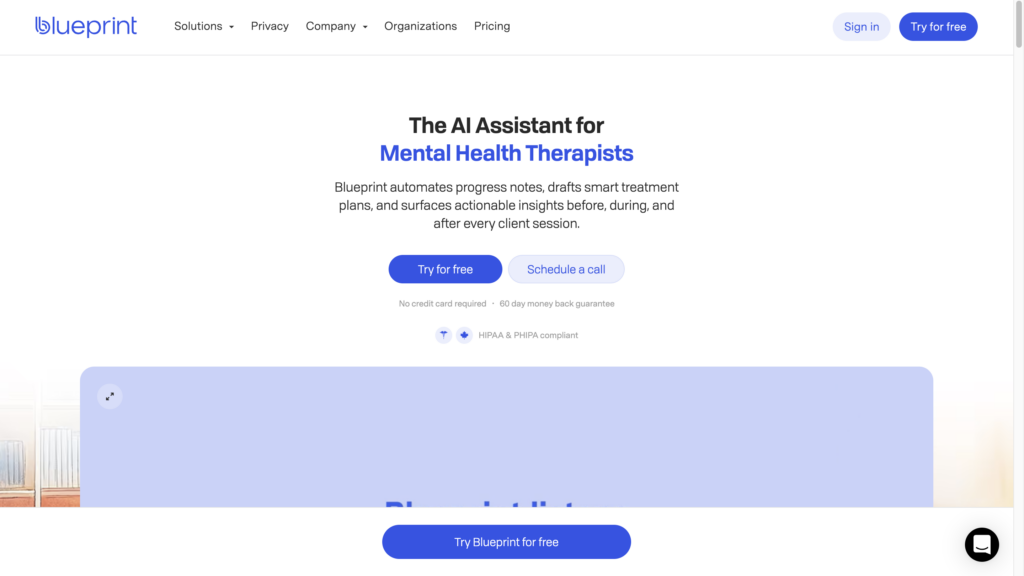 Blueprint — Best for Measurement-Based Care