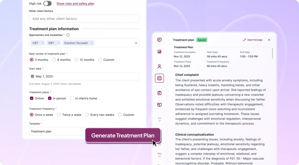 Mentalyc AI Treatment Planner